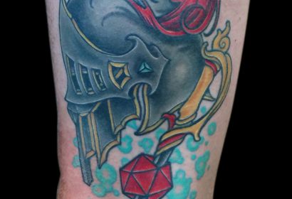 D&D Helmet tattoo