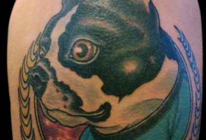 spock dog tattoo by Jake B