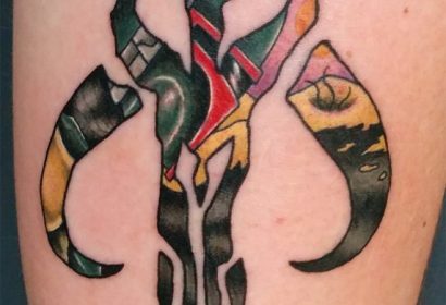 Boba Fett Mandalorian tattoo by Jake B