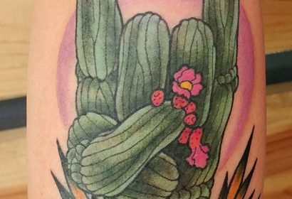 rocker cactus tattoo