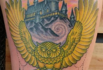 harry potter hogwarts tattoo by Jake B