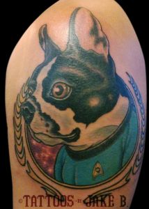 spock dog tattoo by Jake B