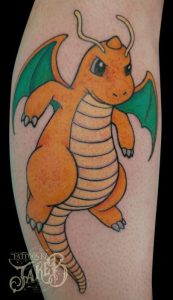 pokemon dragonite tattoo by Jake B