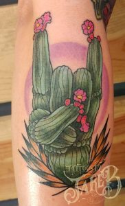 rocker cactus tattoo