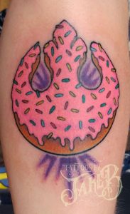 star wars donut rebel symbol tattoo by Jake B