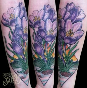 crocus flower tattoo
