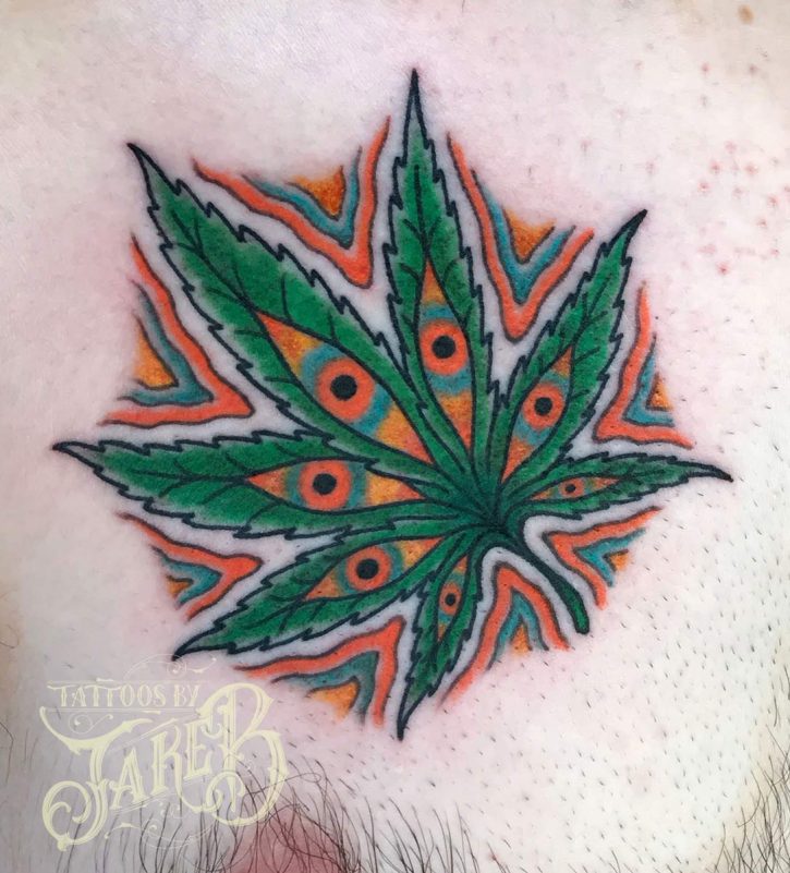 Weed Leaf Tattoo - Tattoos by Jake B