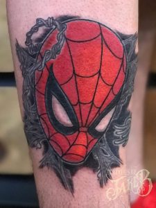 spiderman tattoo by Jake B