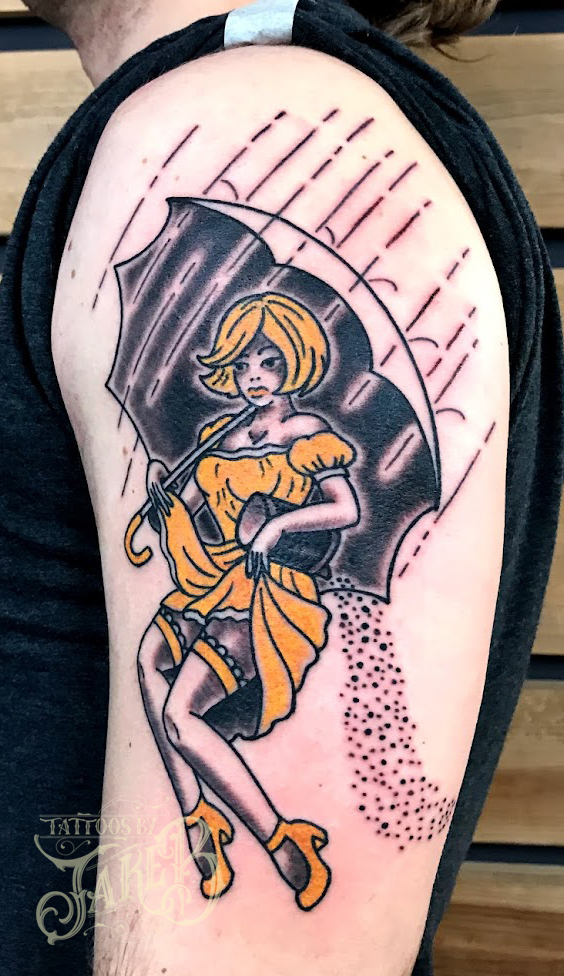 morton salt girl tattoo by Jake B