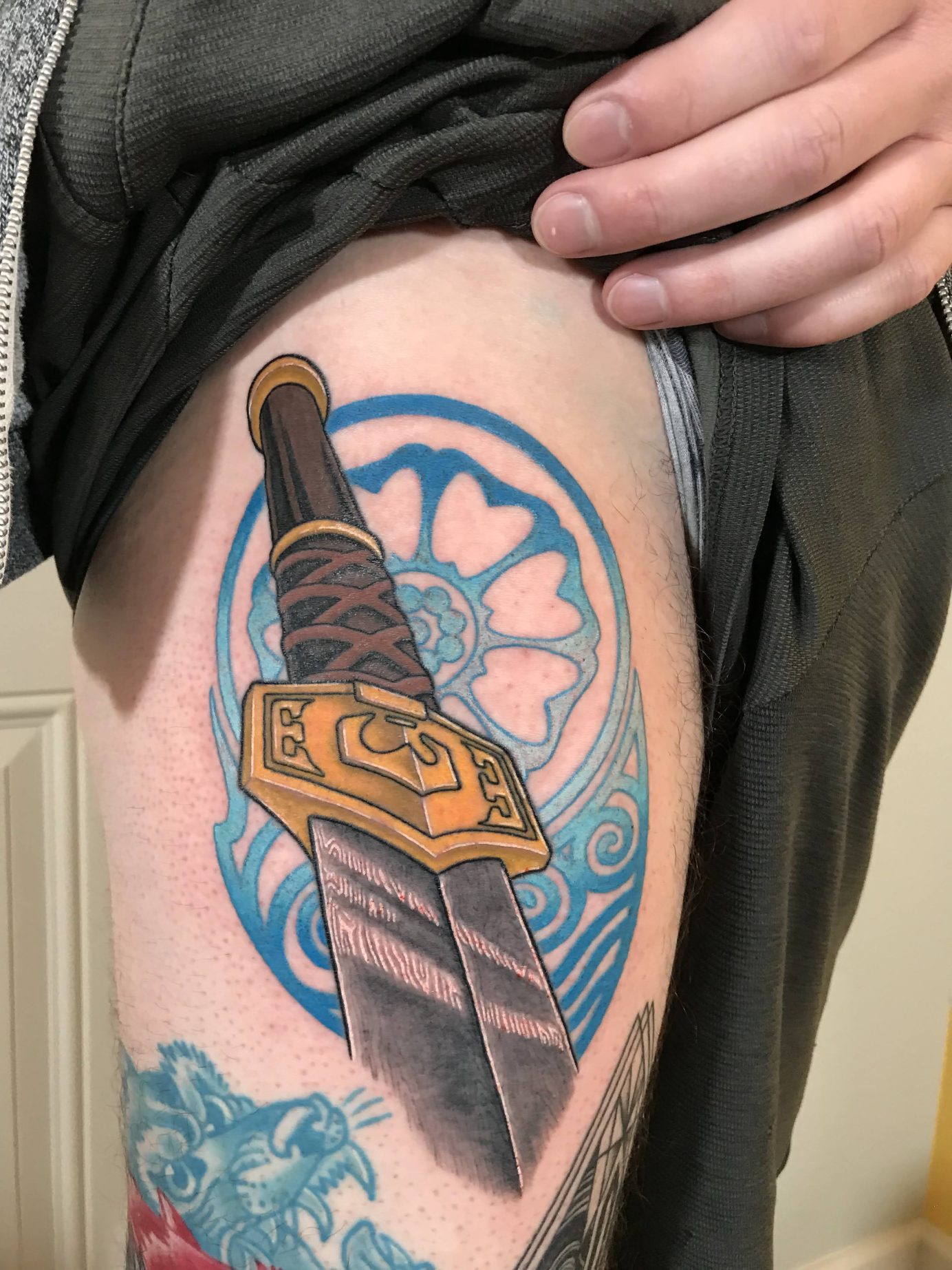 sokkas meteor sword tattoo by Jake B