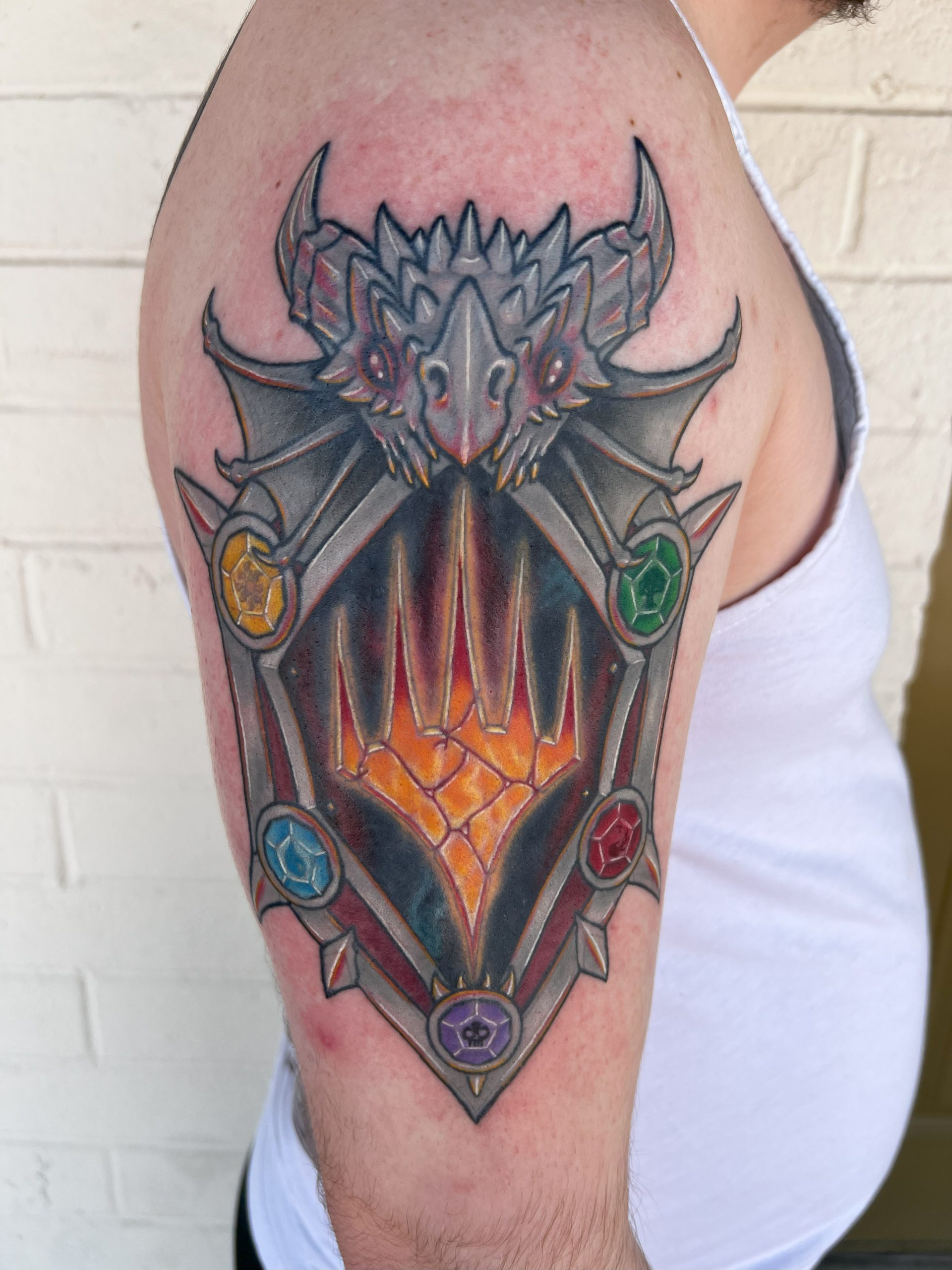 magic the gathering planeswalker crest tattoo by Jake B