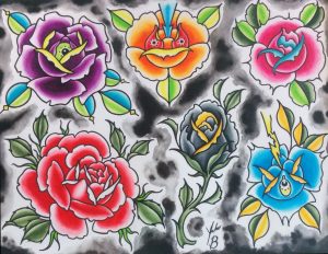 Roses Flash Sheet Painting by Jake B