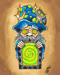 Weird Wizard Painting by Jake B