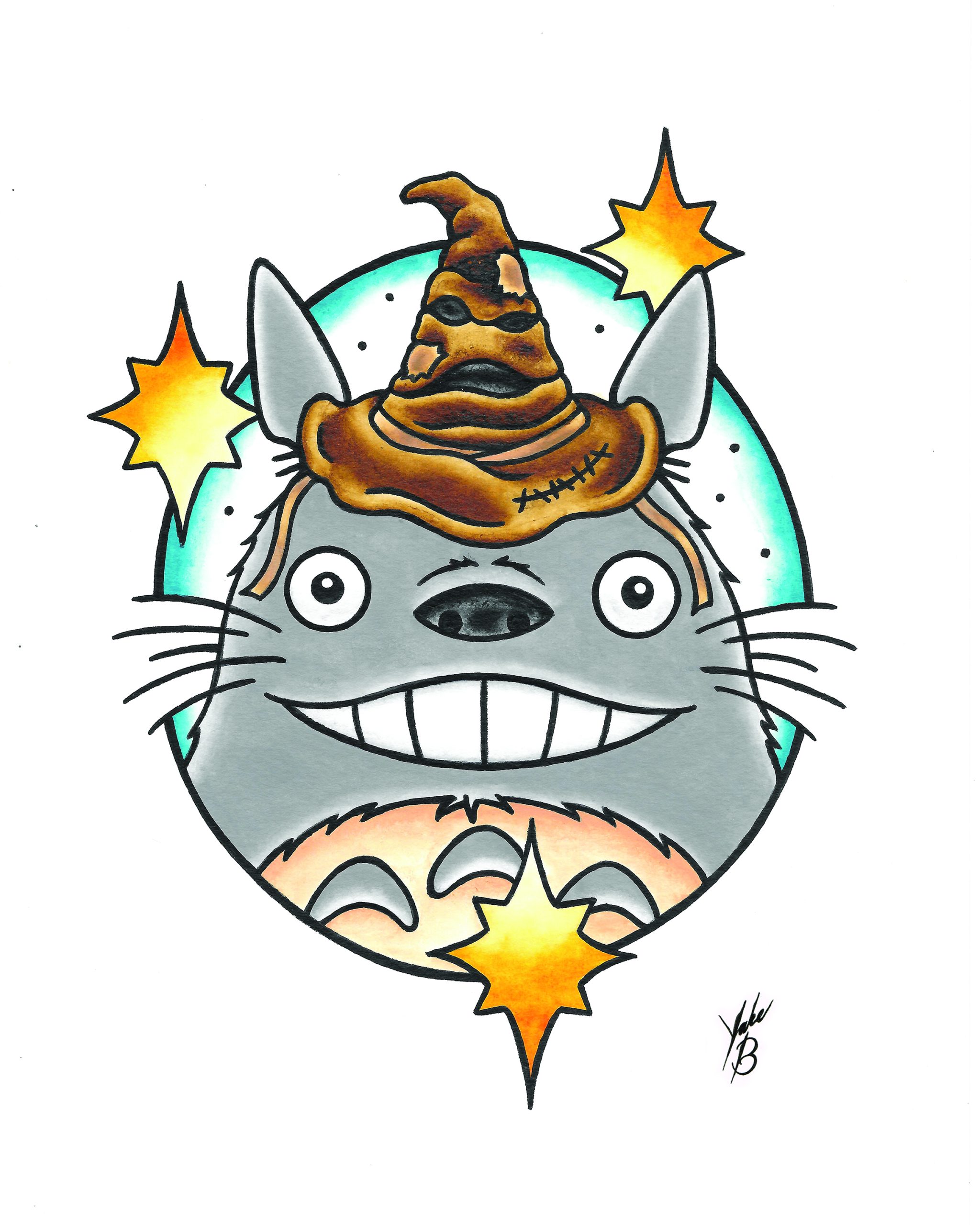 Totoro Sorting Hat Painting by Jake B