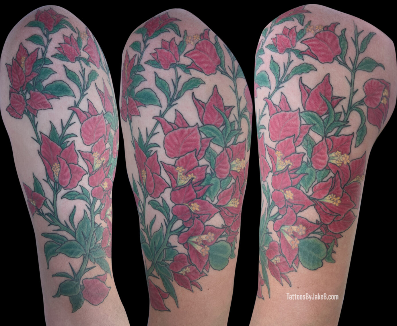 Bougainvillea tattoo by Jake B