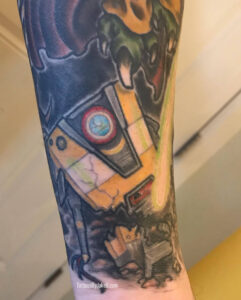 Borderlands Claptrap tattoo by Jake B