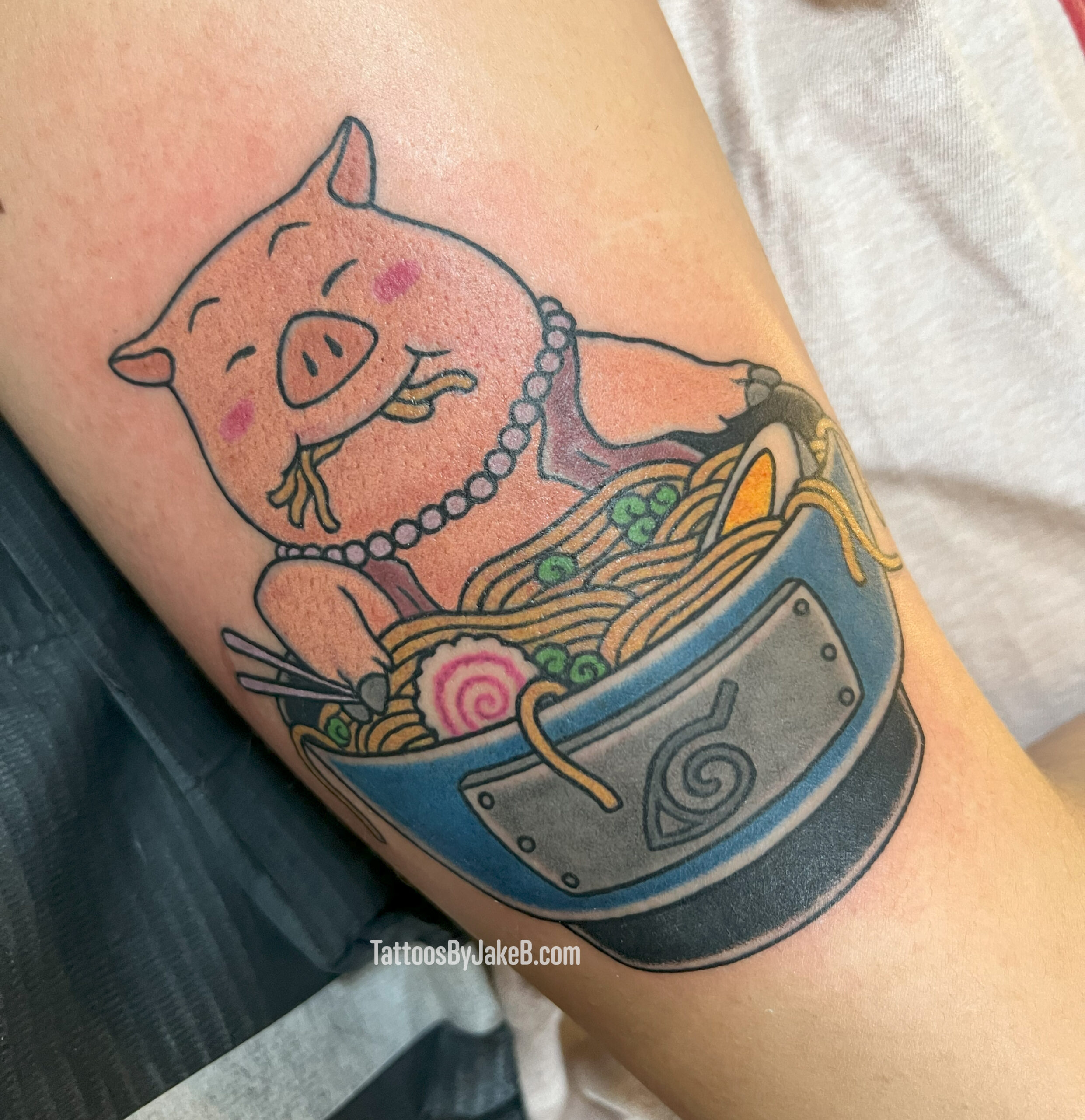 Tonton Naruto ramen tattoo by Jake B