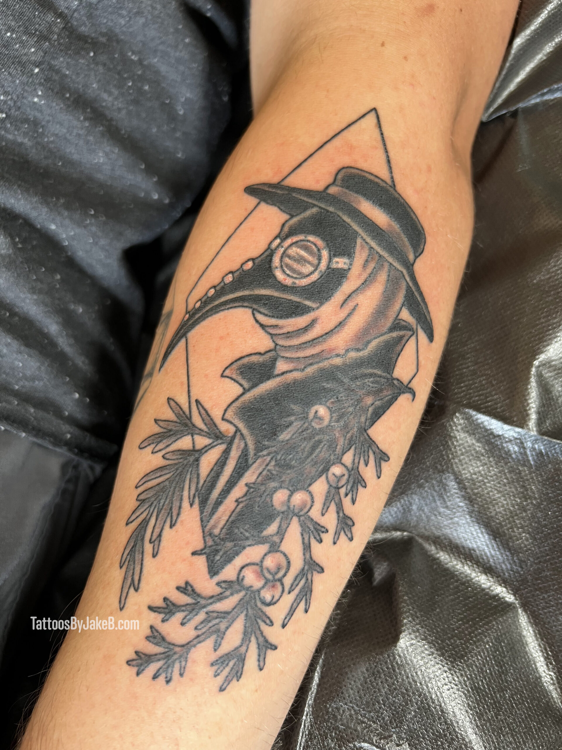 plague doctor tattoo by Jake B