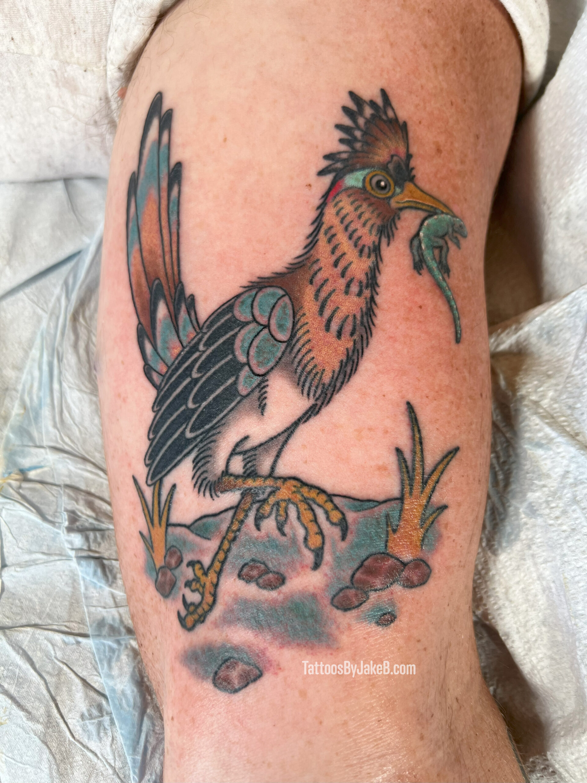 roadrunner tattoo by Jake B