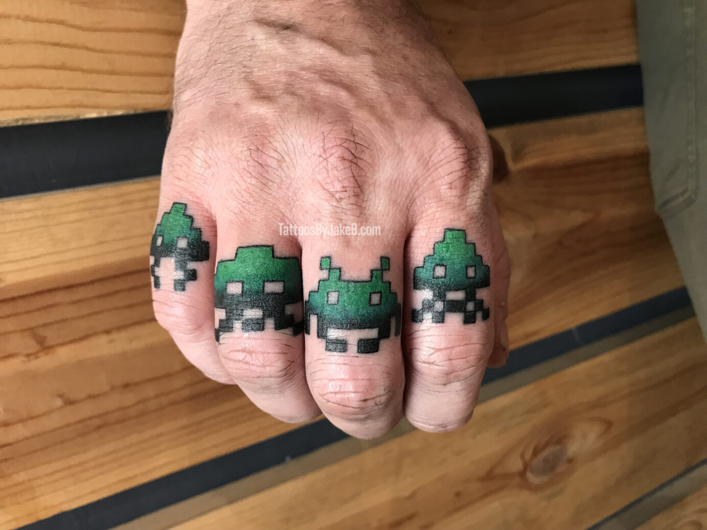 Space Invaders tattoo by Jake B